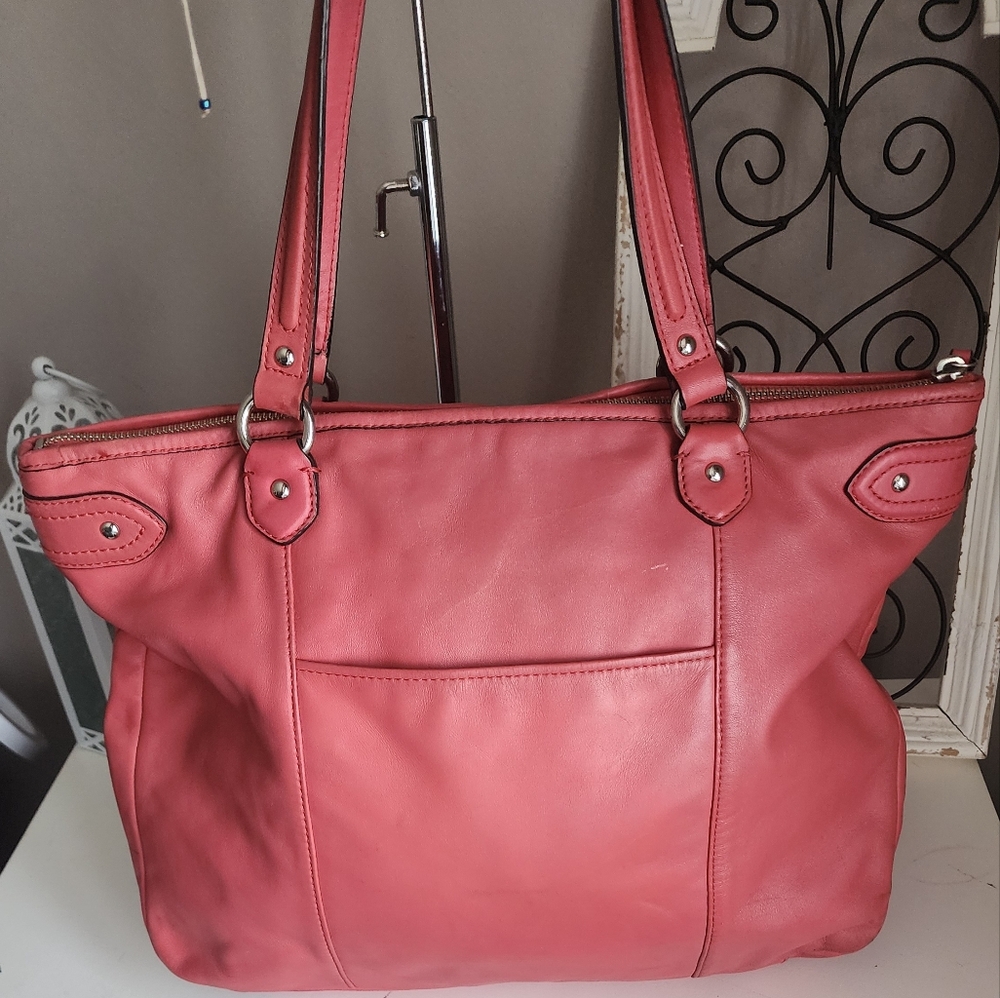 Coach Daisy Spectator EMMA PINK Leather Tote Bag - Picture 2 of 7